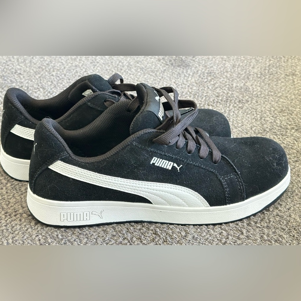 Puma Classic STEEL TOE Black Suede Sneakers